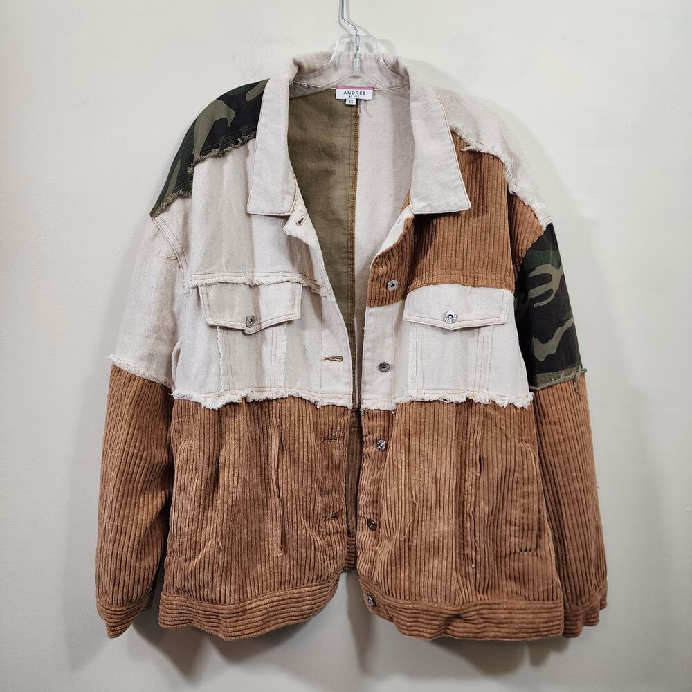 Andree Mixed Pattern Button Front Boho Lightweigh… - image 2